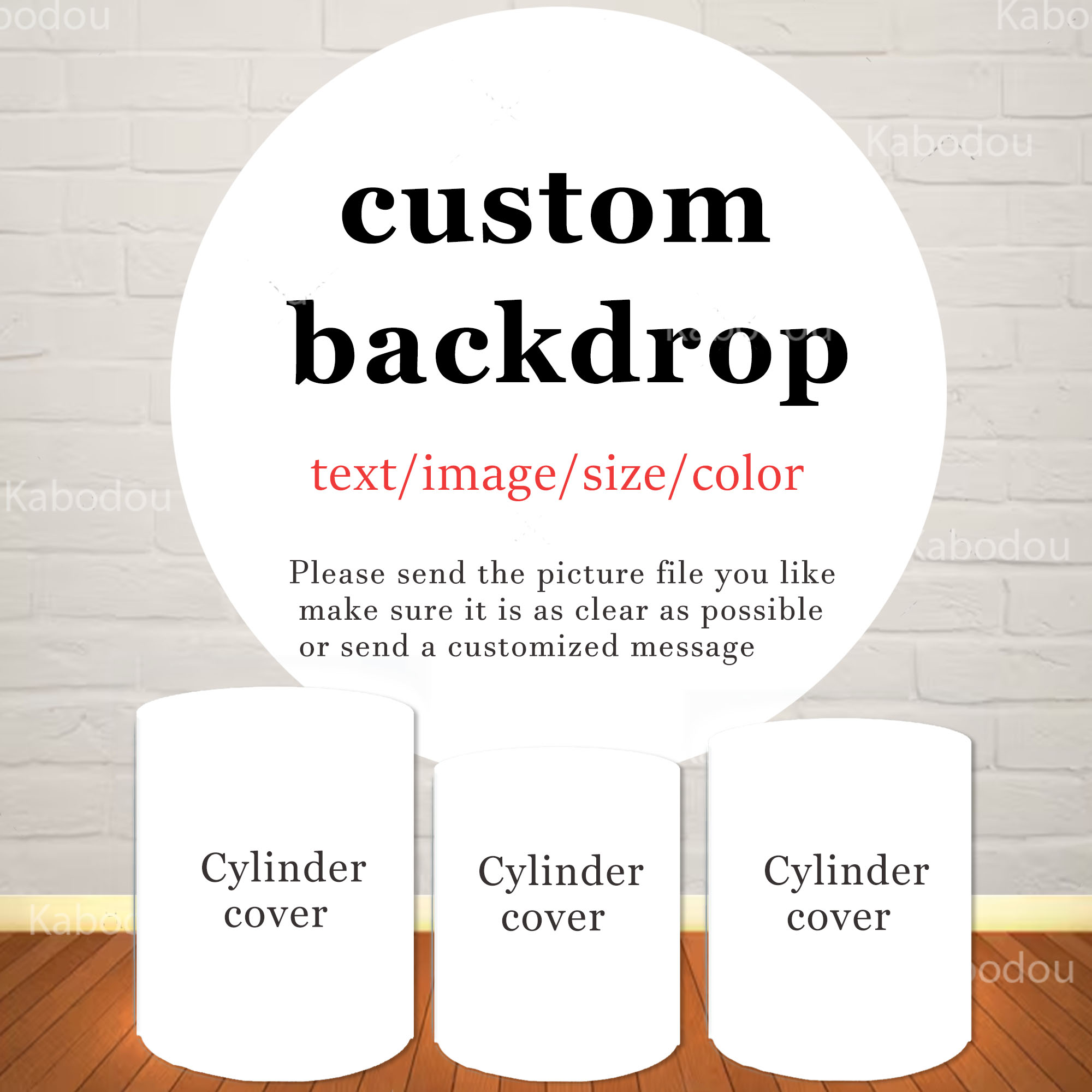 Photography Lighting Backdrop - Capa de Cilindro Redonda Personalizada para