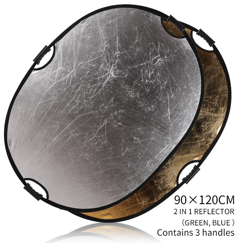 Reflector Disc Silver - Refletor de luz oval multidisco portátil