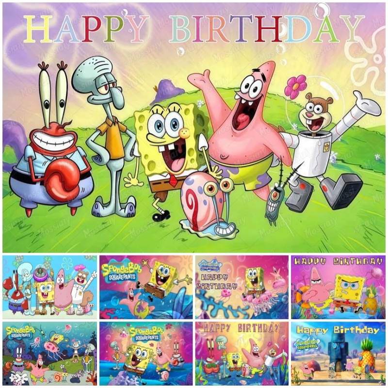 Photography Lighting Backdrop - Fundo Temático do Bob Esponja para