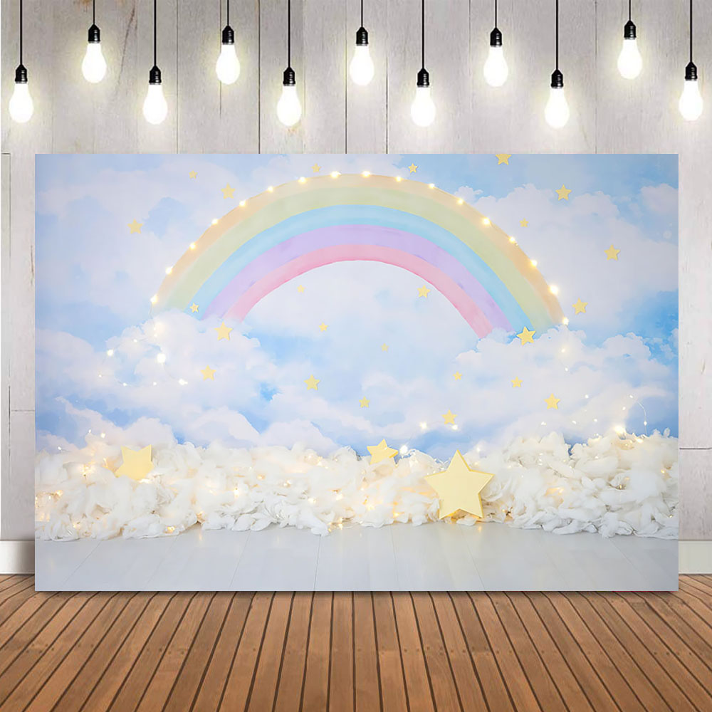 Photography Lighting White Background - Céu azul e Nuvens Brancas Quebra