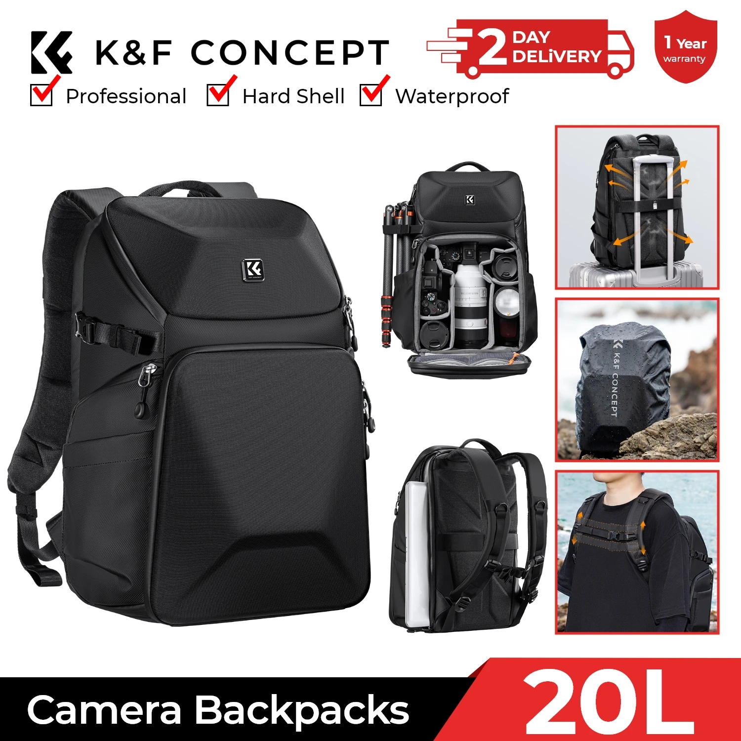 Mochila para Câmera K&F CONCEP - Photography Lighting Bag avaliação e preço