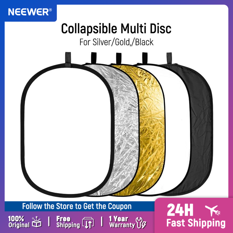NEEWER Refletores de Luz para  - Reflector Disc Silver avaliação e preço