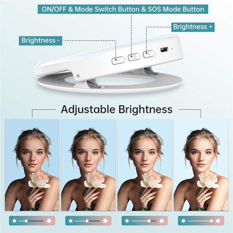 Portátil led clipe anel de luz - Photography Lighting Circle avaliação e preço