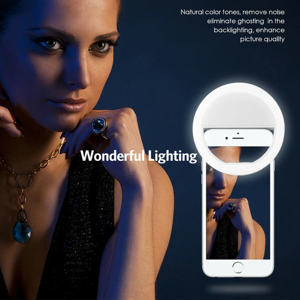 Luz de selfie LED com carregam - Photography With Lighting avaliação e preço