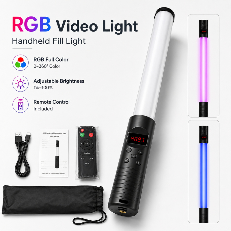 Lanterna de Vídeo RGB Portátil - Photography Lighting For Indoor avaliação e preço