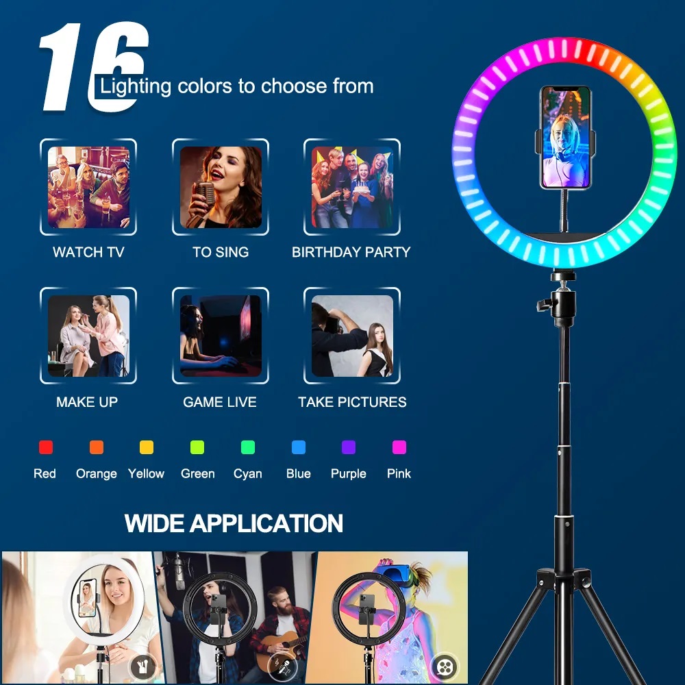 Anel de Luz RGB de 10 Polegada - Photography Lighting Circle avaliação e preço