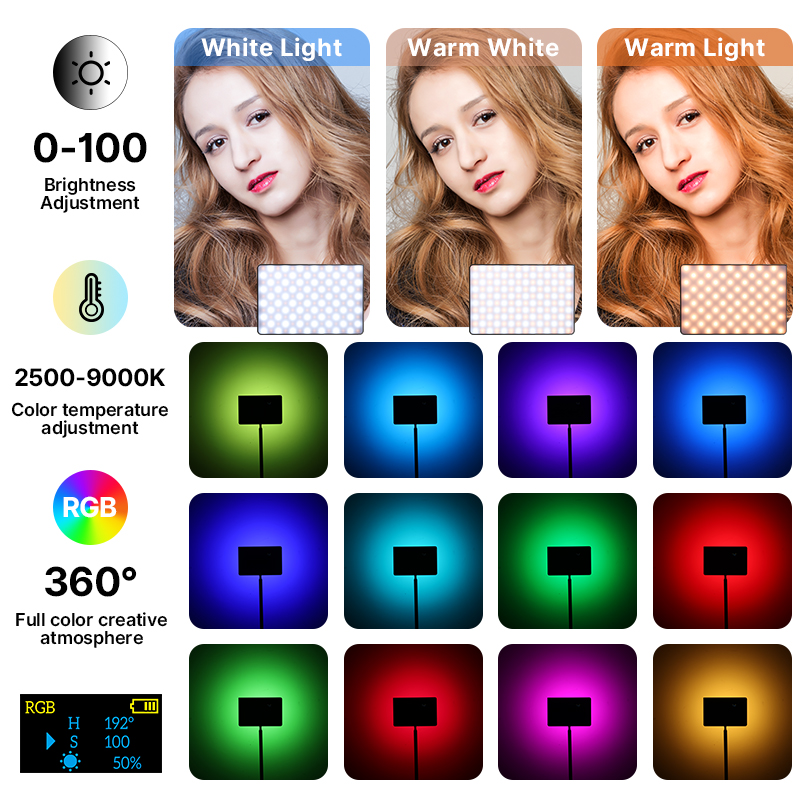 Ulanzi lt003 15w rgb luz de ví - Photography Lighting Styles avaliação e preço